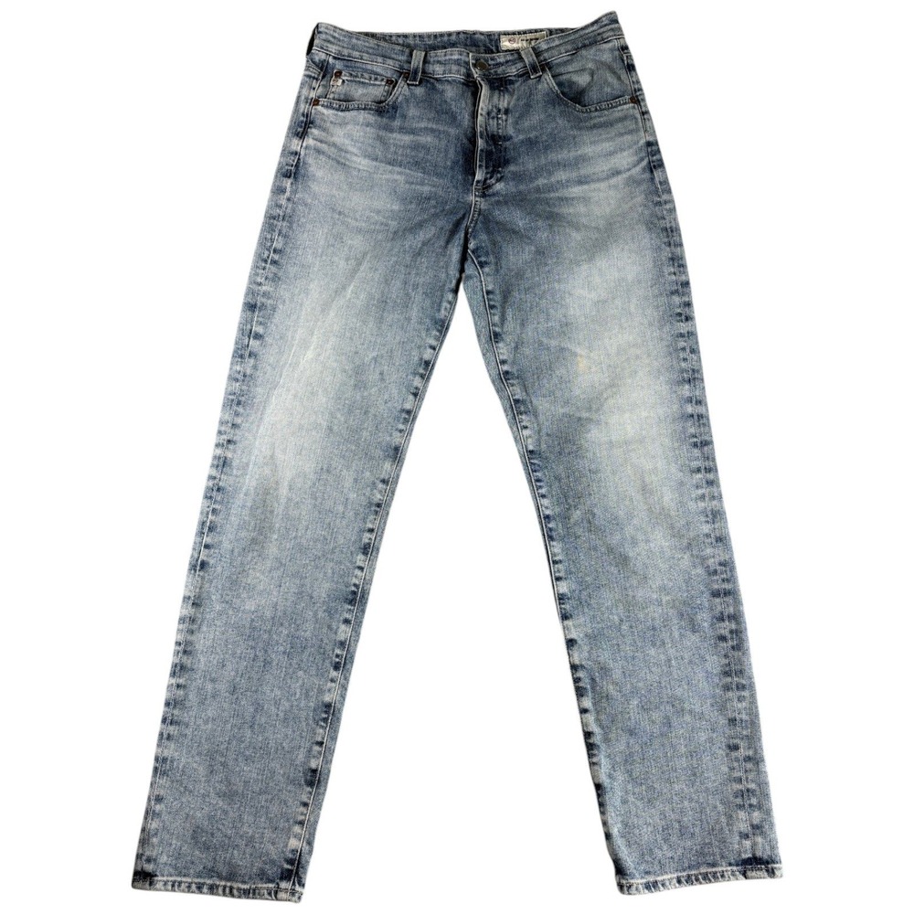 AG Adriano Goldschmied Straight Jeans Mens 30R Blue Denim Light Wash Cotton